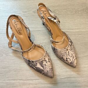 Snakeskin Patterned Women's Heels